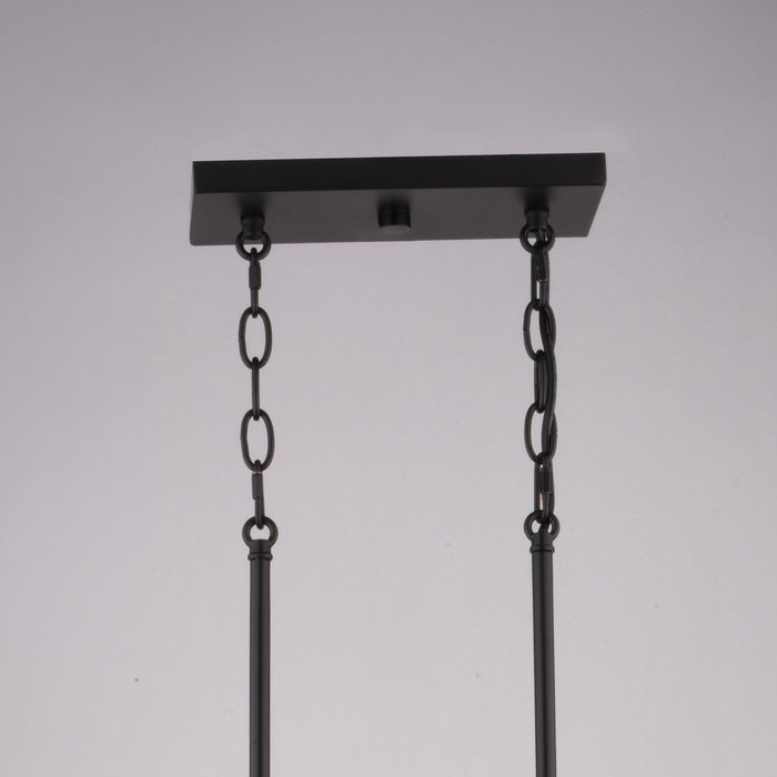 Vaxcel - H0331 - Five Light Linear Chandelier - Pratt - Matte Black