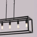 Vaxcel - H0331 - Five Light Linear Chandelier - Pratt - Matte Black
