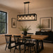 Vaxcel - H0331 - Five Light Linear Chandelier - Pratt - Matte Black