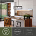 Vaxcel - H0331 - Five Light Linear Chandelier - Pratt - Matte Black