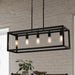 Vaxcel - H0331 - Five Light Linear Chandelier - Pratt - Matte Black