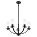 Vaxcel - H0333 - Five Light Chandelier - Elmwood Park - Matte Black