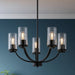 Vaxcel - H0333 - Five Light Chandelier - Elmwood Park - Matte Black