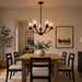 Vaxcel - H0333 - Five Light Chandelier - Elmwood Park - Matte Black