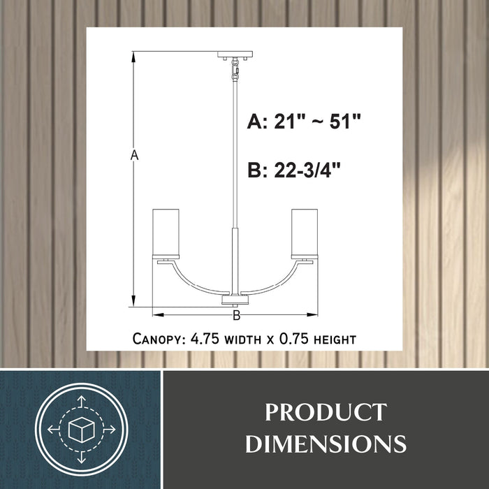 Vaxcel - H0334 - Five Light Chandelier - Elmwood Park - Champagne Gold