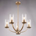 Vaxcel - H0334 - Five Light Chandelier - Elmwood Park - Champagne Gold