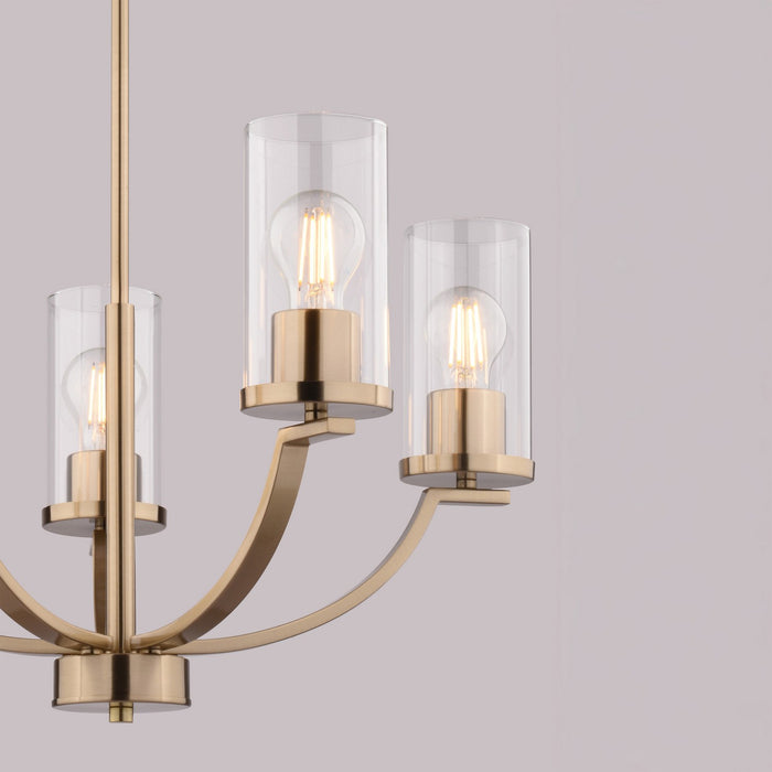 Vaxcel - H0334 - Five Light Chandelier - Elmwood Park - Champagne Gold