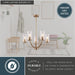 Vaxcel - H0334 - Five Light Chandelier - Elmwood Park - Champagne Gold
