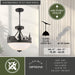 Vaxcel - P0474 - Two Light Pendant - Acadia - Bronze