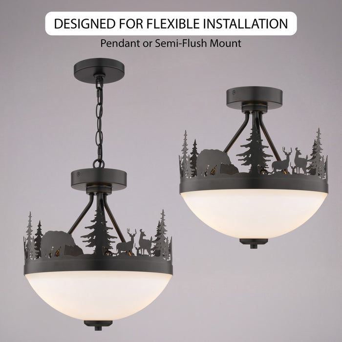 Vaxcel - P0474 - Two Light Pendant - Acadia - Bronze
