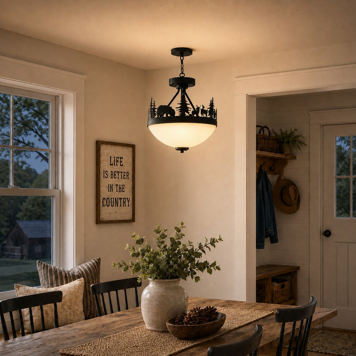 Vaxcel - P0474 - Two Light Pendant - Acadia - Bronze