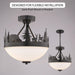 Vaxcel - C0374 - Two Light Semi-Flush Mount - Acadia - Bronze