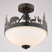 Vaxcel - C0374 - Two Light Semi-Flush Mount - Acadia - Bronze