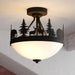Vaxcel - C0374 - Two Light Semi-Flush Mount - Acadia - Bronze