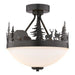 Vaxcel - C0374 - Two Light Semi-Flush Mount - Acadia - Bronze