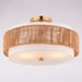 Vaxcel - C0375 - Two Light Semi-Flush Mount - Abbotsford - Muted Brass