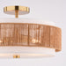 Vaxcel - C0375 - Two Light Semi-Flush Mount - Abbotsford - Muted Brass