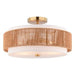 Vaxcel - C0375 - Two Light Semi-Flush Mount - Abbotsford - Muted Brass