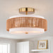 Vaxcel - C0375 - Two Light Semi-Flush Mount - Abbotsford - Muted Brass