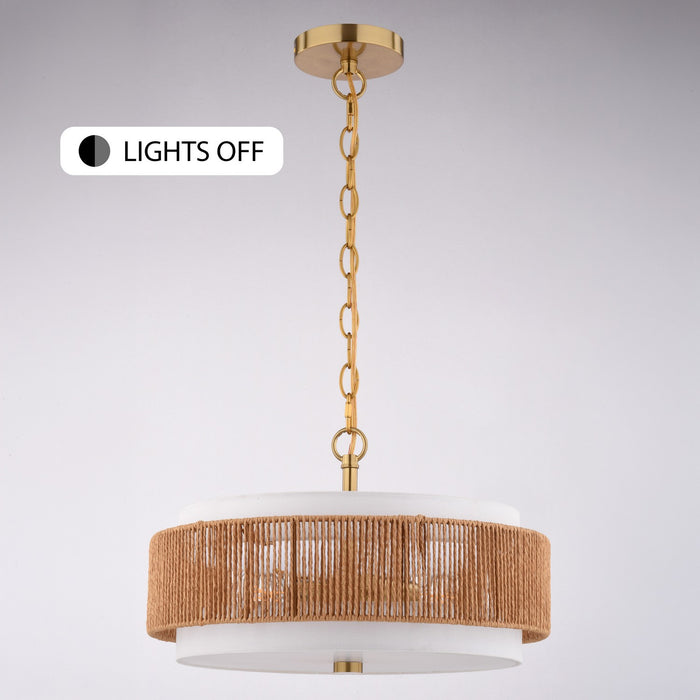 Vaxcel - P0475 - Two Light Pendant - Abbotsford - Muted Brass
