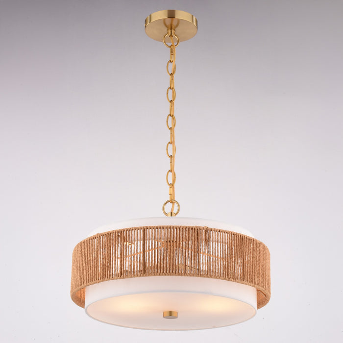 Vaxcel - P0475 - Two Light Pendant - Abbotsford - Muted Brass
