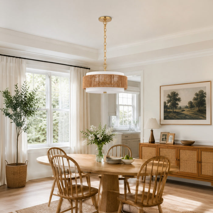 Vaxcel - P0475 - Two Light Pendant - Abbotsford - Muted Brass