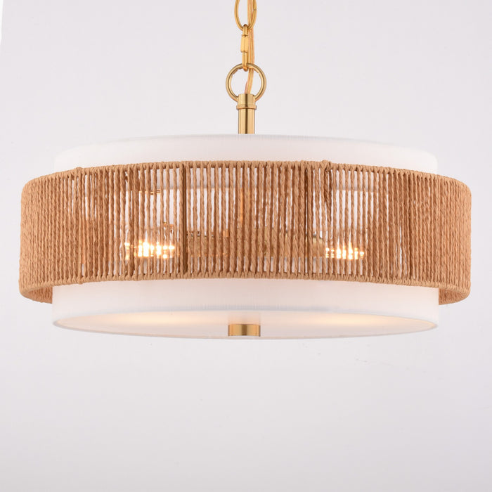 Vaxcel - P0475 - Two Light Pendant - Abbotsford - Muted Brass