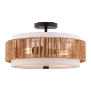 Vaxcel - C0376 - Two Light Semi-Flush Mount - Abbotsford - Matte Black