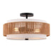 Vaxcel - C0376 - Two Light Semi-Flush Mount - Abbotsford - Matte Black
