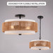 Vaxcel - C0376 - Two Light Semi-Flush Mount - Abbotsford - Matte Black