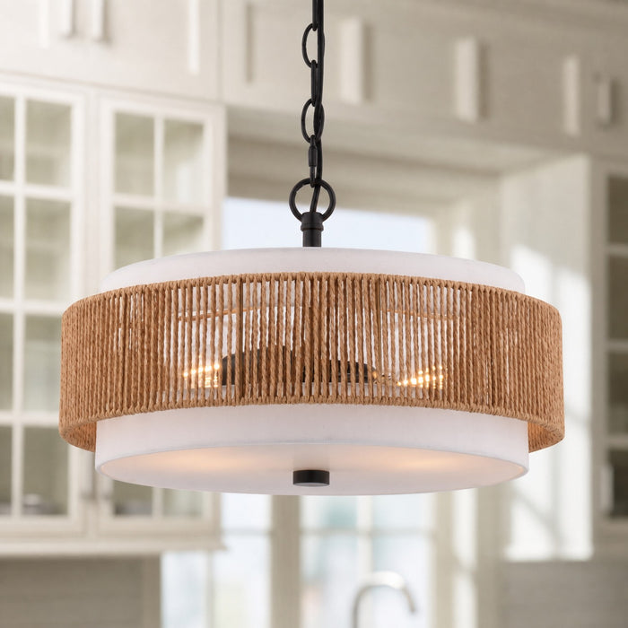 Vaxcel - P0476 - Two Light Pendant - Abbotsford - Matte Black