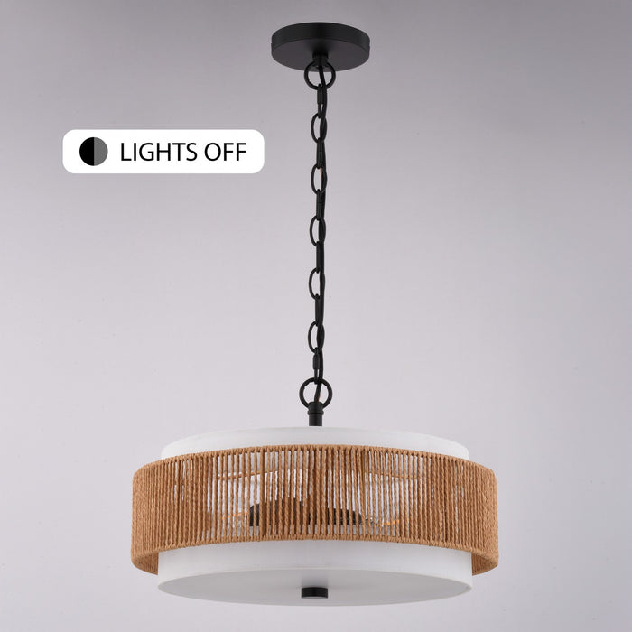 Vaxcel - P0476 - Two Light Pendant - Abbotsford - Matte Black