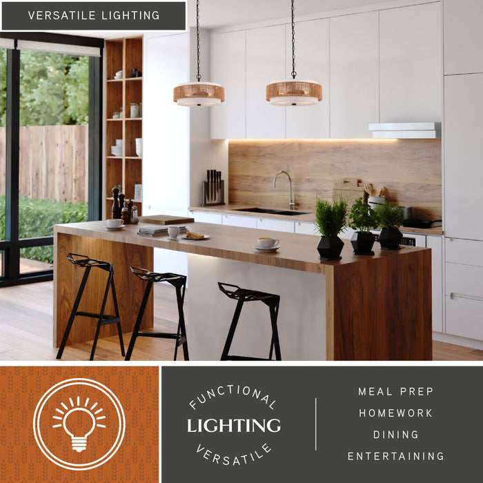 Vaxcel - P0476 - Two Light Pendant - Abbotsford - Matte Black