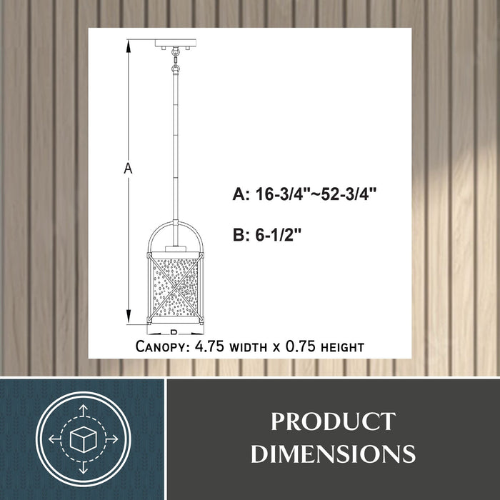 Vaxcel - P0460 - One Light Mini Pendant - Harrison - Matte Black