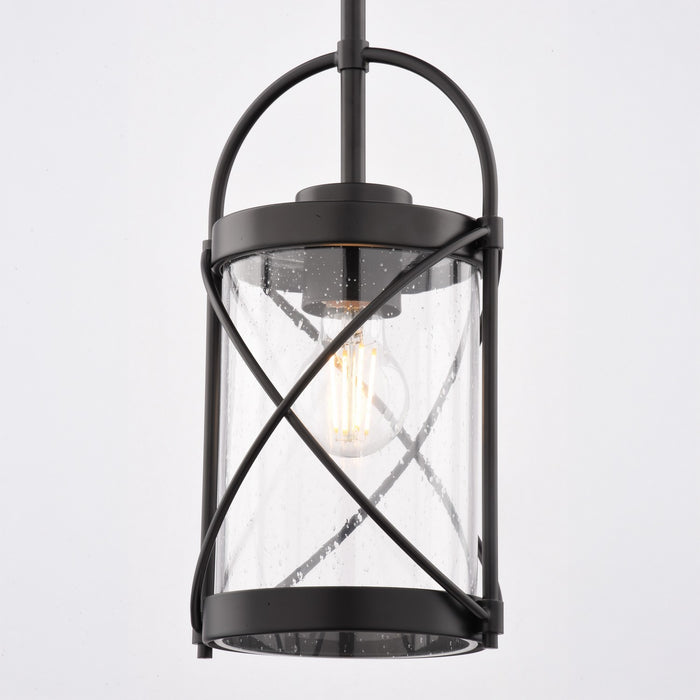Vaxcel - P0460 - One Light Mini Pendant - Harrison - Matte Black