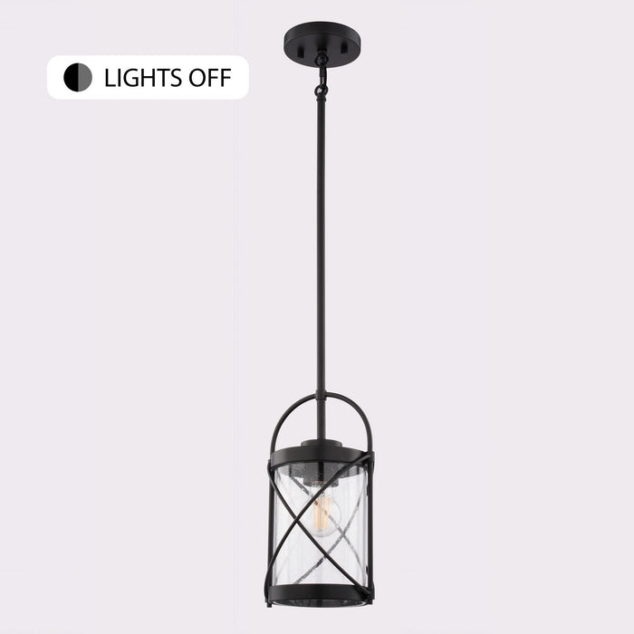 Vaxcel - P0460 - One Light Mini Pendant - Harrison - Matte Black