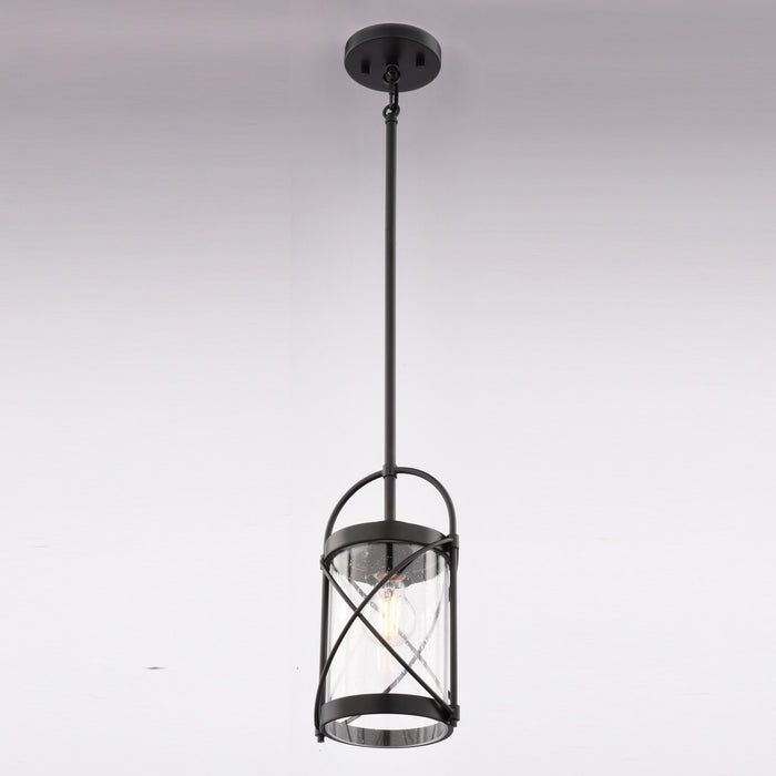 Vaxcel - P0460 - One Light Mini Pendant - Harrison - Matte Black