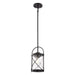 Vaxcel - P0460 - One Light Mini Pendant - Harrison - Matte Black