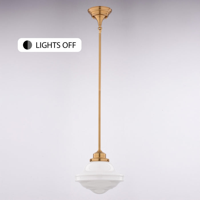Vaxcel - P0464 - One Light Pendant - Huntley - Natural Brass