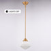 Vaxcel - P0464 - One Light Pendant - Huntley - Natural Brass