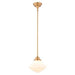Vaxcel - P0464 - One Light Pendant - Huntley - Natural Brass