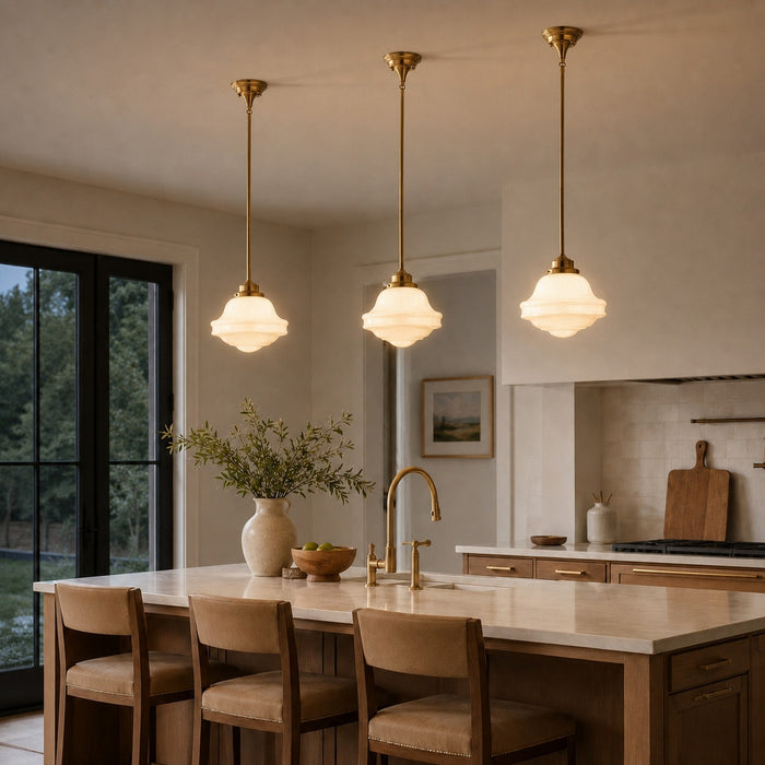 Vaxcel - P0464 - One Light Pendant - Huntley - Natural Brass