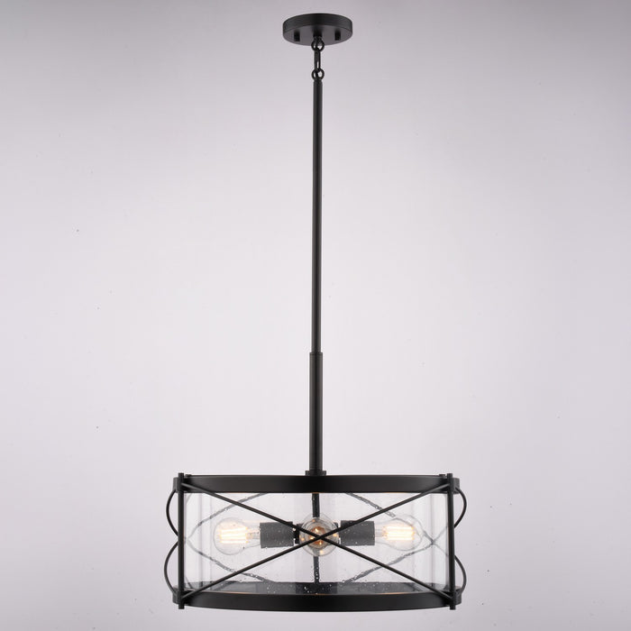 Vaxcel - P0468 - Four Light Pendant - Harrison - Matte Black