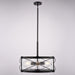 Vaxcel - P0468 - Four Light Pendant - Harrison - Matte Black