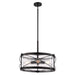Vaxcel - P0468 - Four Light Pendant - Harrison - Matte Black