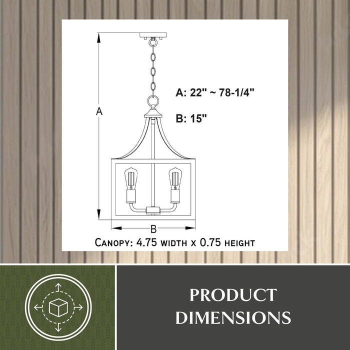 Vaxcel - P0469 - Three Light Pendant - Pratt - Matte Black
