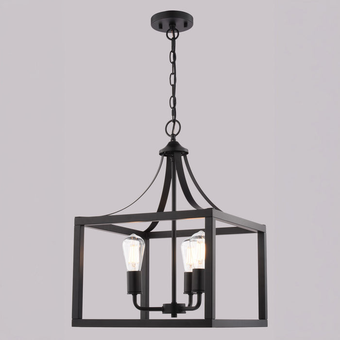 Vaxcel - P0469 - Three Light Pendant - Pratt - Matte Black