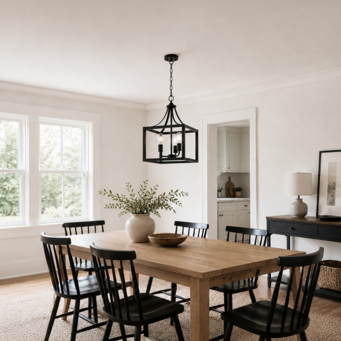 Vaxcel - P0469 - Three Light Pendant - Pratt - Matte Black