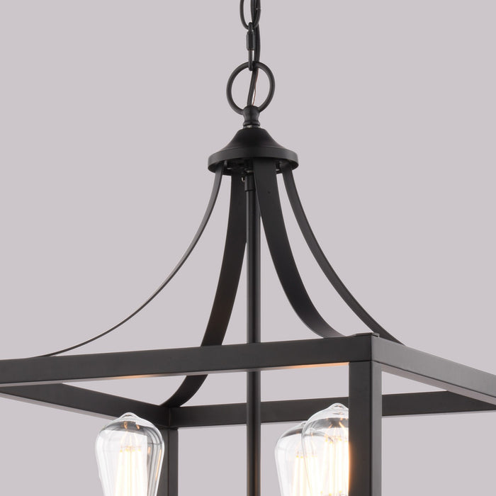 Vaxcel - P0469 - Three Light Pendant - Pratt - Matte Black