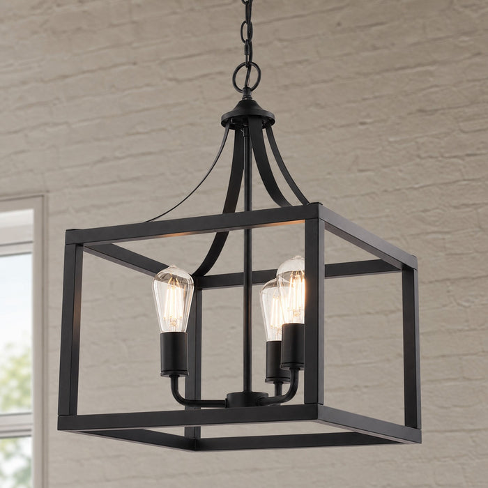 Vaxcel - P0469 - Three Light Pendant - Pratt - Matte Black